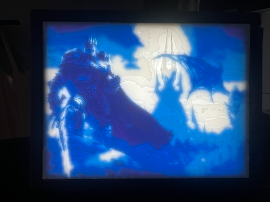 lithophane wow by lennie2k art models lithopane game games lich lichking king cmyk cmyklithophane colour 3d print model - Mito3D