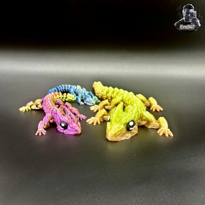 grass dragon - articulated print in place flexi no supports fantasy by endk7designs miniatures creatures art articulateddragon decoration draco dragons drake fidget fidgettoy flexible flexy nosupport printinplace toy toys 3d print model - Mito3D