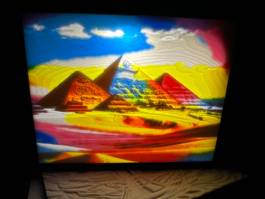 großartig pyramiden ägypten lithophan by naten drucken geschäft haushalt dekor cmyk cmyklithophone bronode litho lithobox bündeln farbe licht kunst box bunt 3d print model - Mito3D