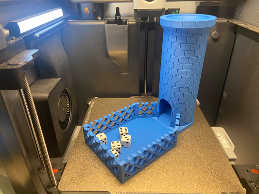 zar kule temel no destekler by beceriksiz oyuncaklar oyunlar yazı tahtası dicebox kulesi zar tabanı kale çit arena kolezyum imparatorluk 3d print model - Mito3D