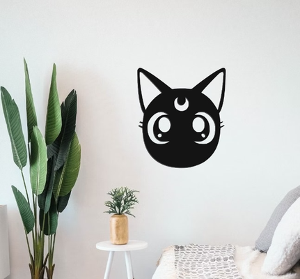 sailor moon cat wall decoration by black glovz household decor art 3d christmas bed home p1p p1s ams x1c a1 accessories bambu level fix led light box lamp key keycha keychain toy snow snowman lid living room 3d print model - Mito3D