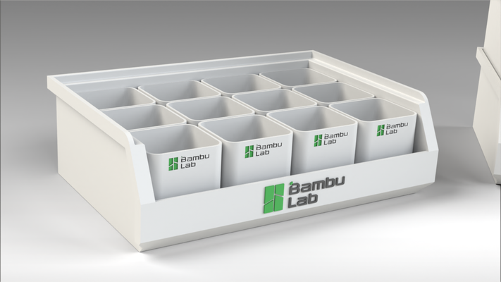 almacenamiento compartimiento conjunto cesta by 3d impresión maestros cubo herramientas organizadores envase caja bambu a1 multi apilable herramienta organizador escritorio bandeja accesorios 3d print model - Mito3D