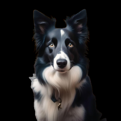 confine collie fucina cappelli immagine by luke3d arte 2d cane border animale animalart 3d print model - Mito3D