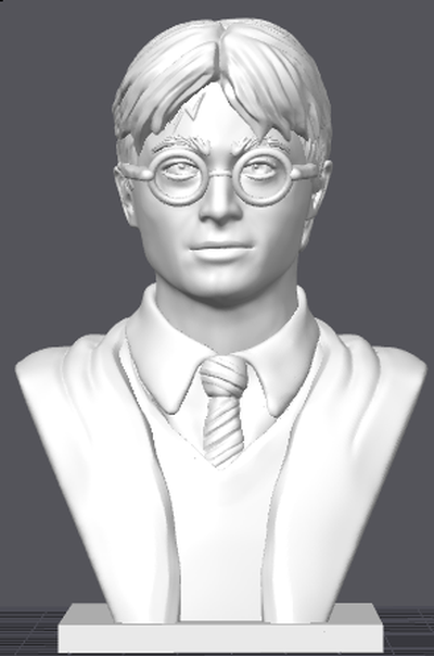 harry potter bust by memel magic toys & games characters magician 3d print model - Mito3D