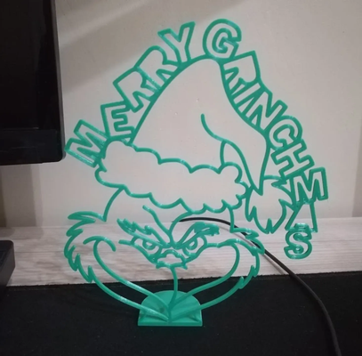 alegre grinchmas by pico 3d arte 2d navidad grinch 3d print model - Mito3D