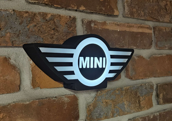 mini car logo lightbox by kf designs household decor light box 3d print model - Mito3D