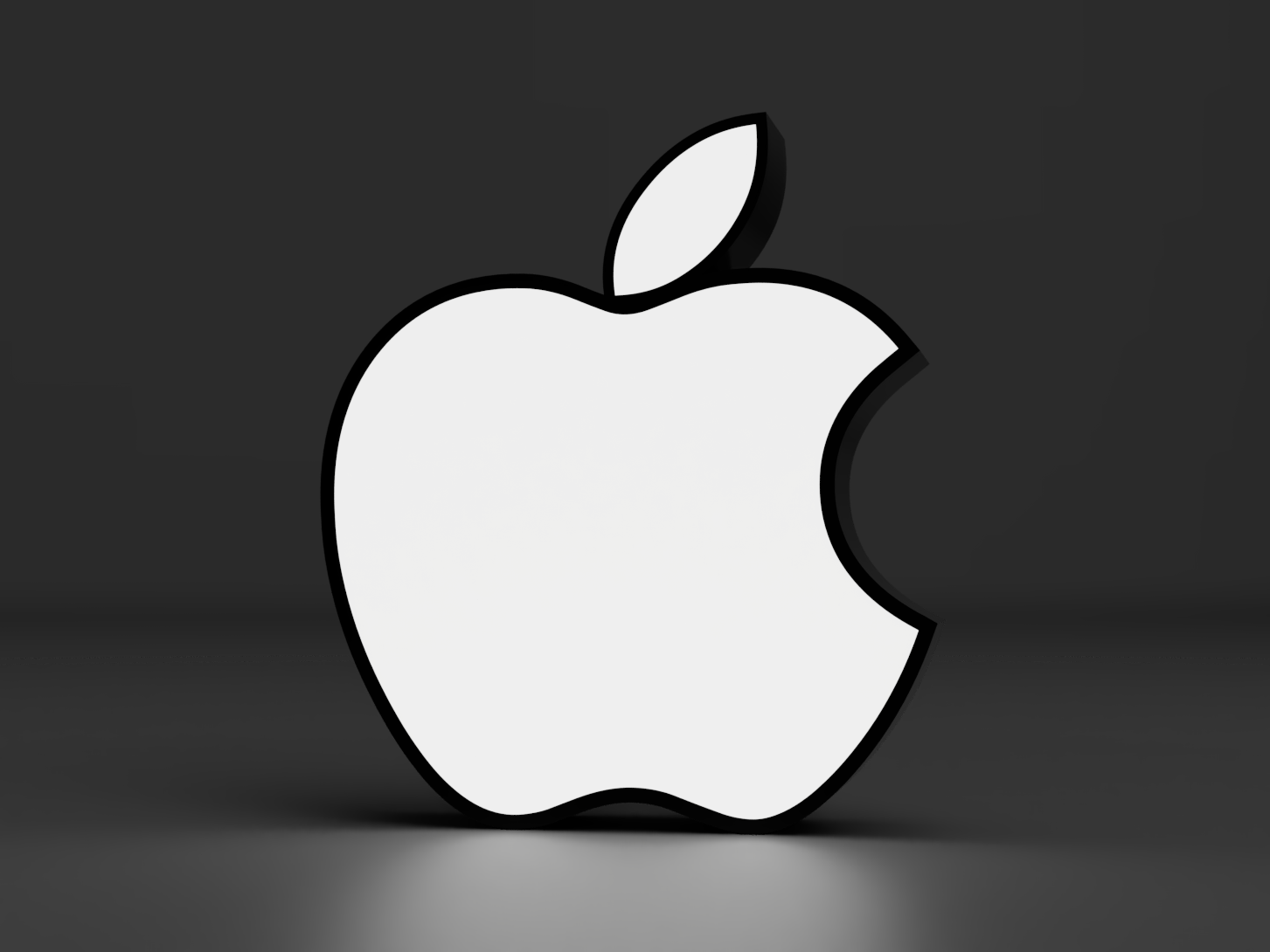 apple logo led lightbox by lozagon1234 art signs & logos ams sign 3D print model - Mito3D