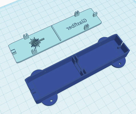 fiber coupler housing v6 by jonkheer hobby & diy electronics fiberoptic mountable 3d print model - Mito3D