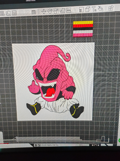 majin buu diversão by gabber arte 2d esfera dragão multicolorido goku dragão bola desenho animado anime manga parede decoração engraçado projeto porra dedo rosa 3d print model - Mito3D