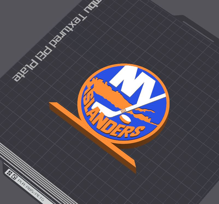 york islanders table stand by 5kyrunn3r art signs & logos nhl national hockey league usa america icehockey eishockey eastern conference ams ready stanley cup 3d print model - Mito3D