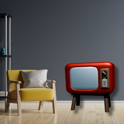 tv retro by druckerei kunst skulpturen retrotv fernsehen fernseher 3d print model - Mito3D