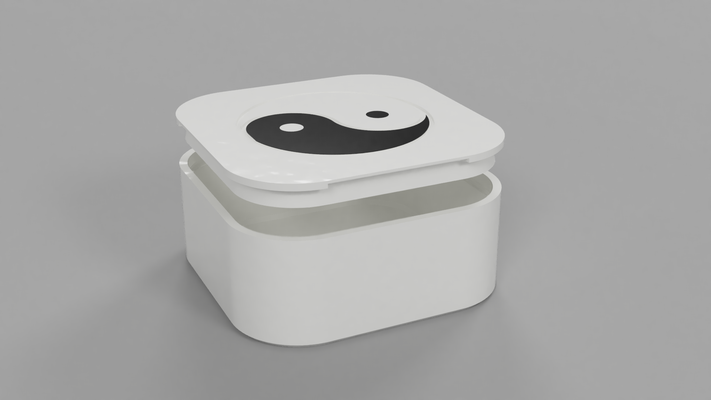 yin yang box 50mm by mak6516 tools organizers 3d print model - Mito3D