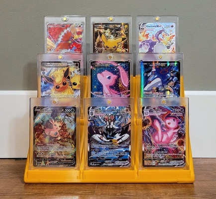 pokémon tcg toucher 3x3 triangulaire afficher supporter remixé by homme of mystère int jouets jeux carte touche pokémontcg ultrapro 3d print model - Mito3D