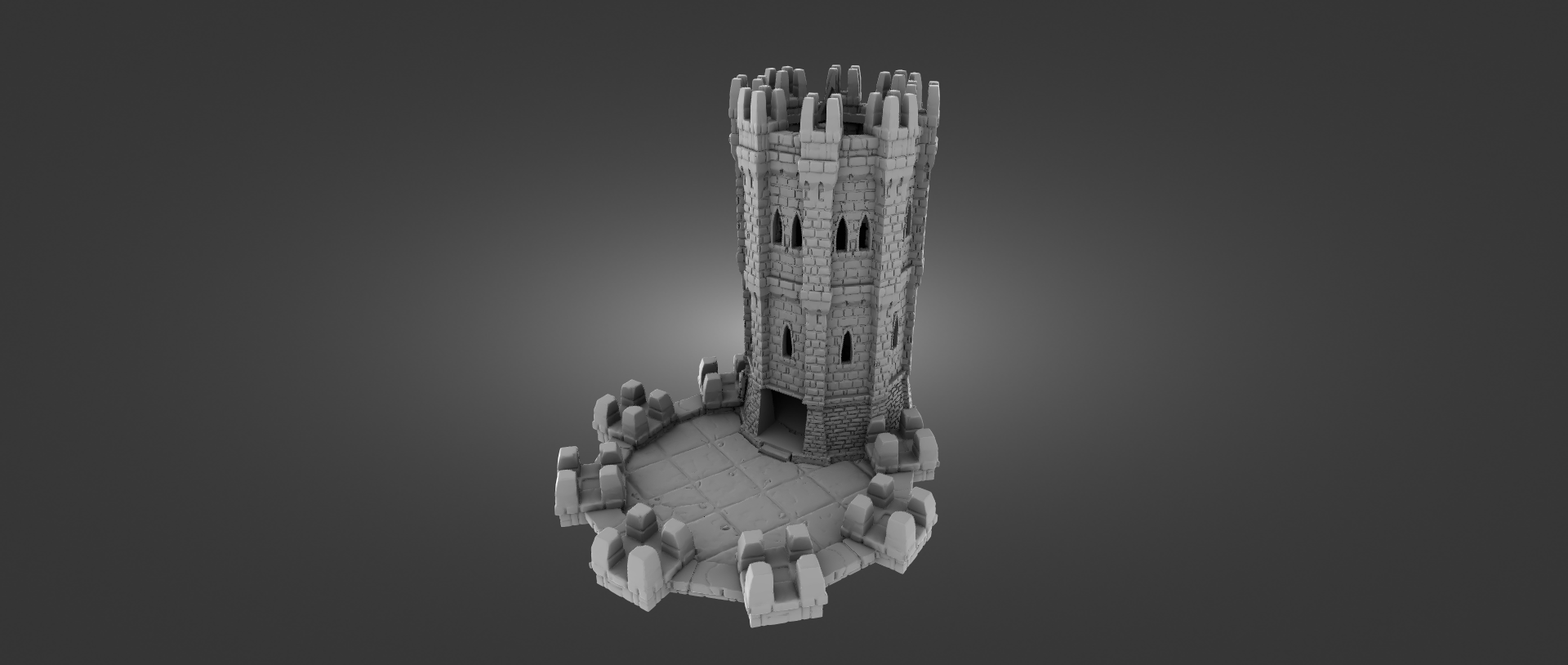 medieval elegance dice tower by frikzone3d hobby & diy dicetower tabletop gaming 3d printing fantasy 3D print model - Mito3D