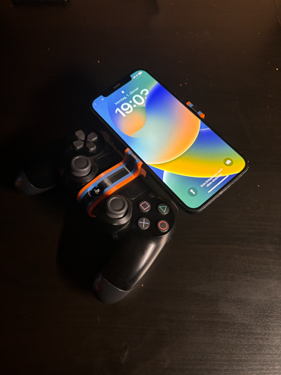 iphone 11 12 13 pro monter ps4 manette no caoutchouc bande remixé by exotech jouets jeux pomme 14 15 titulaire soutien téléphone ps5 3d print model - Mito3D