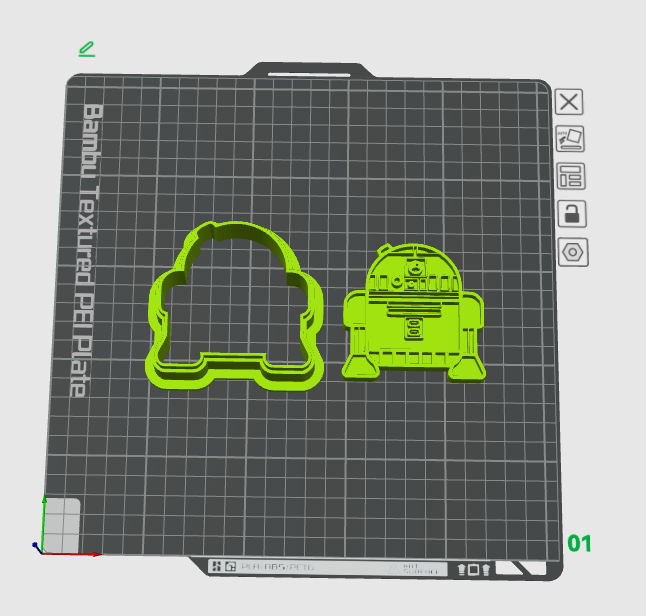 r2d2 cookie taglierina by blckstar utensili mano biscotto cookiecutter guerre stellari droide galaxysedge cucina accessori manuali 3D print model - Mito3D