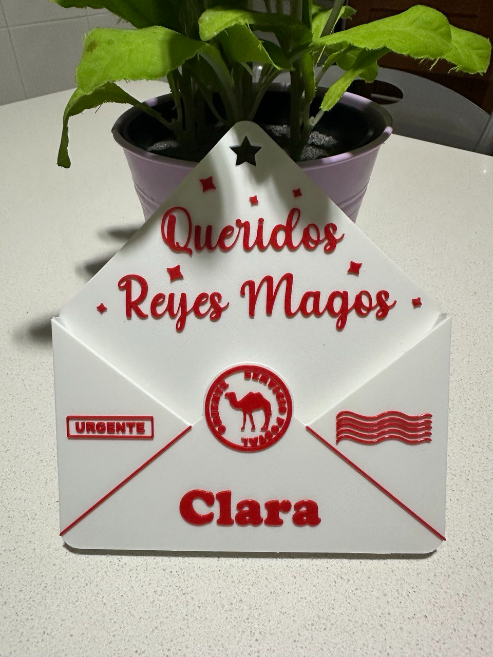 papier reyes magos nombre personalisierbar by abonnieren haushalt feierlichkeiten 6enero 3D print model - Mito3D