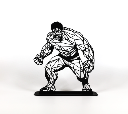 geometric poly incredible hulk by phaseworksca art sculptures marvel avengers comic cinematic universe geek gift nerd decor display decorative sculpture statue abstract contemporary superhero iron man bruce banner tony stark endgame infinity war age of ultron thor ragnarok 3d print model - Mito3D