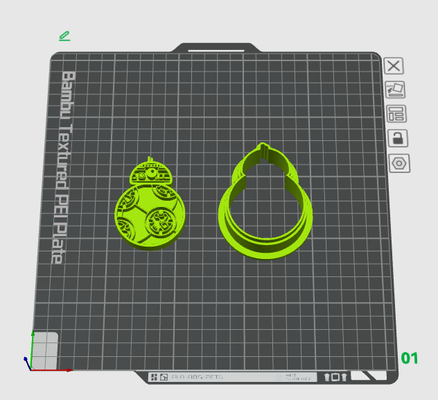 bb8 cookie cortador by estrela negra ferramentas mão biscoito cortador cozinha acessórios guerra estrelas andróide dróides 3d print model - Mito3D