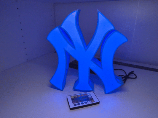 york yankees leuchtkasten 2 versionen by t3rryx kunst zeichen logos mlb baseball 3d print model - Mito3D