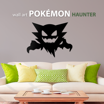 pokemon perseguidor pared arte by indibles 2d mural tatuaje fantasma 3d print model - Mito3D