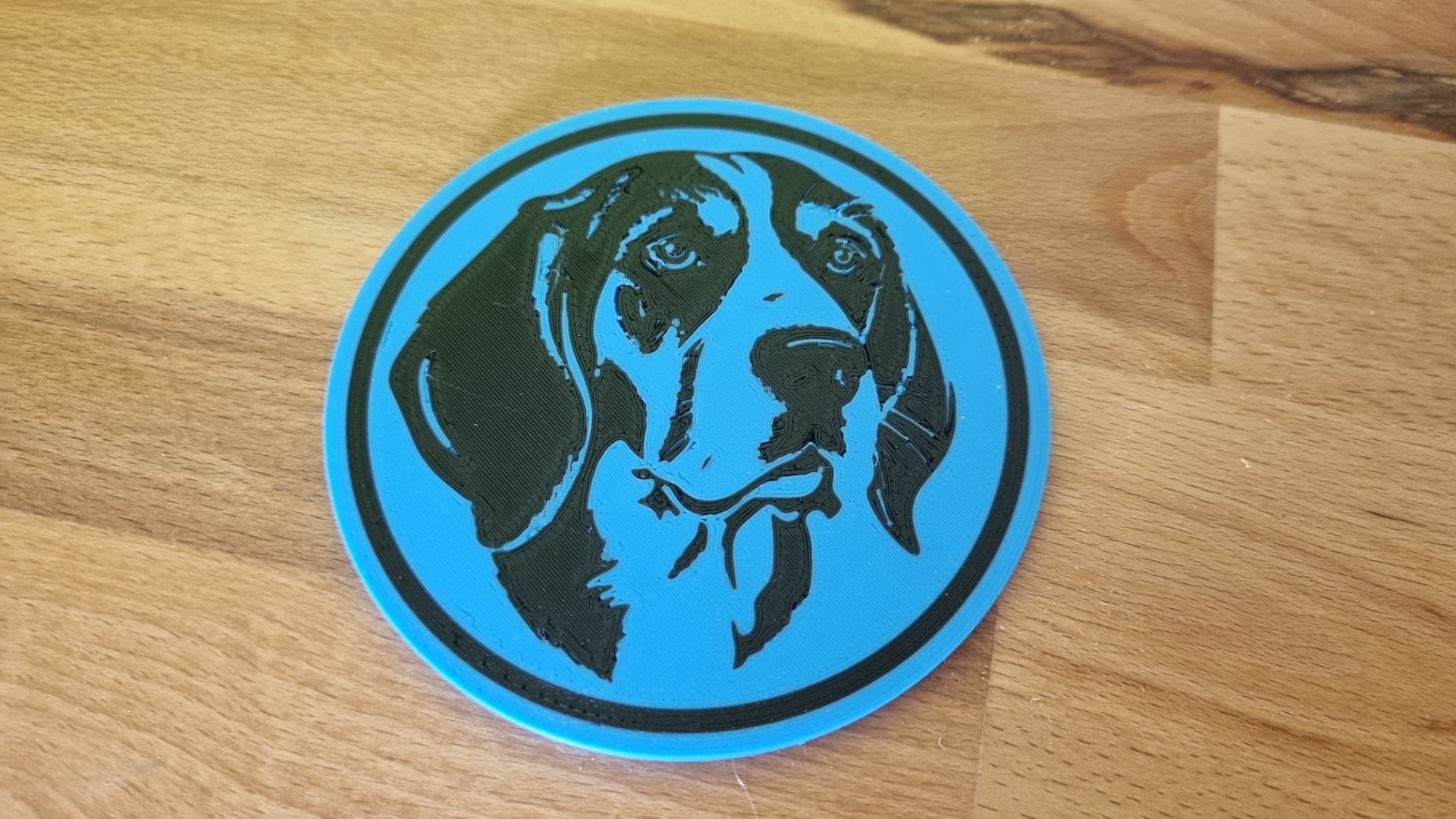 beagle chien coaster by monsieur jay ménage décor chiens verre multicolore 3D print model - Mito3D