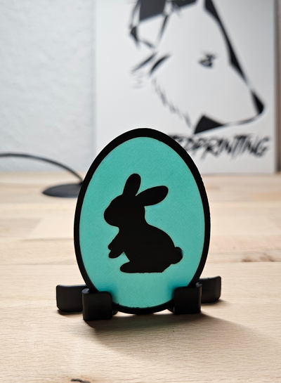 uovo pasqua coniglietto finestra immagine by 3dprintcess arte 2d fenster immagine hase kaninchen ei oster ostern orientale contento 3d print model - Mito3D