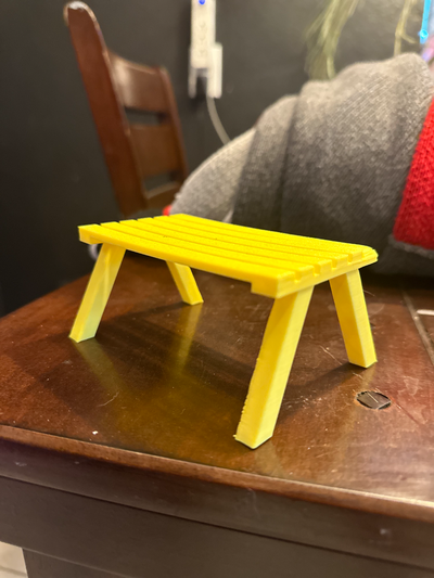 picnic table by jonoaz miniatures picnictable 3d print model - Mito3D