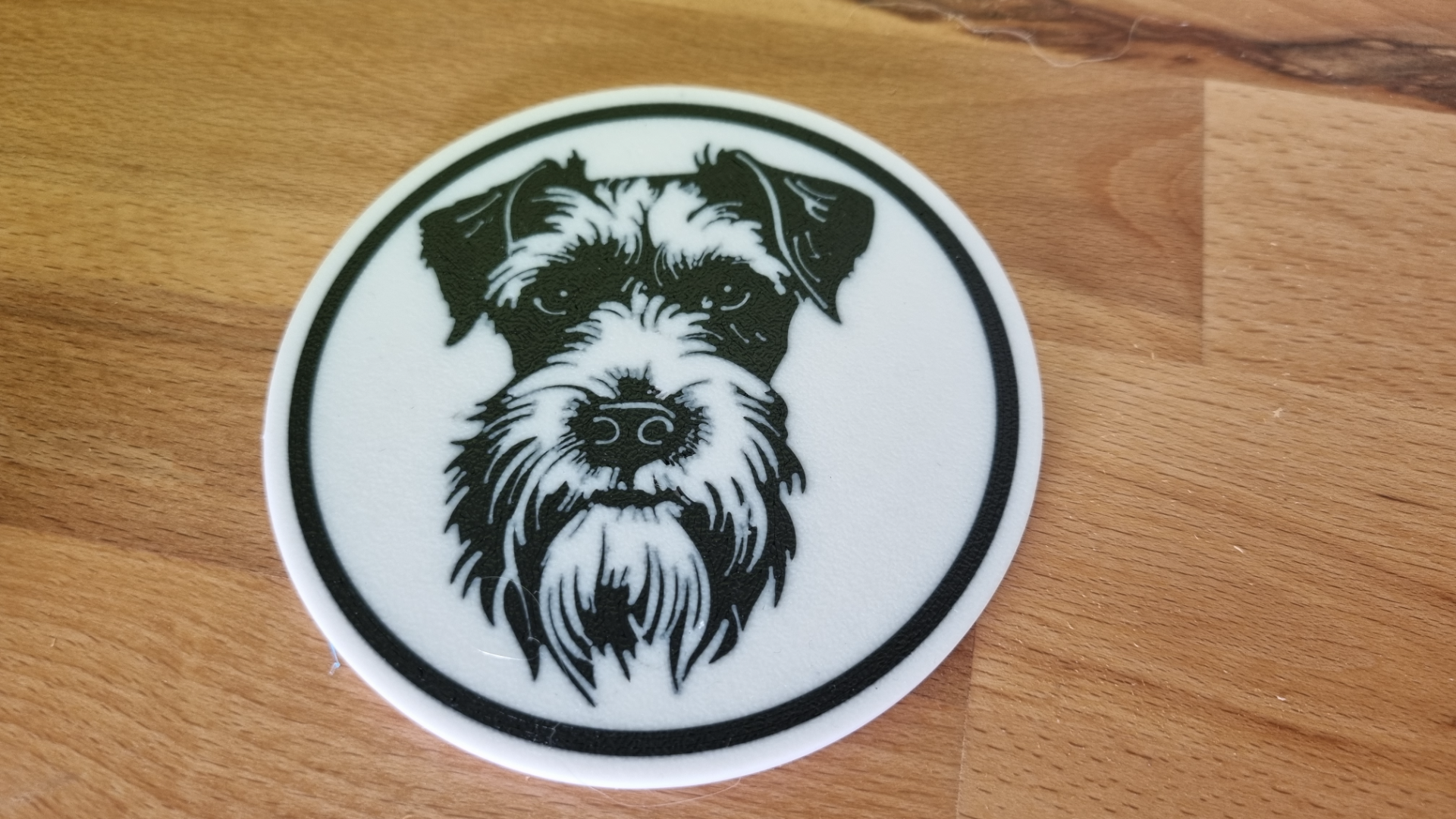 miniatura schnauzer montanha russa by senhor jay casa decoração porta copos cão cachorros multicolorido untersetzer 3D print model - Mito3D