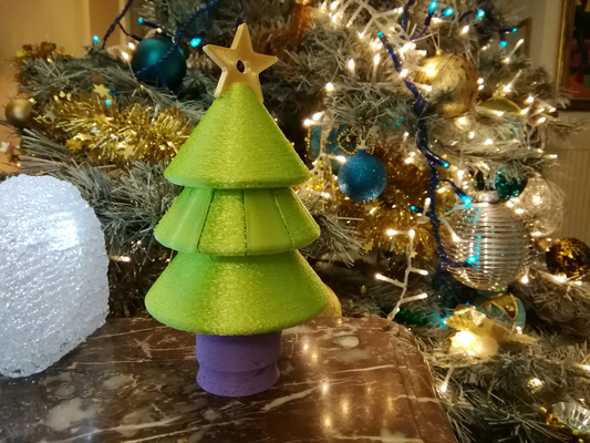 christmaze tree remixed by rodrigobenenson toys & games puzzles christmas puzzle box 3d print model - Mito3D