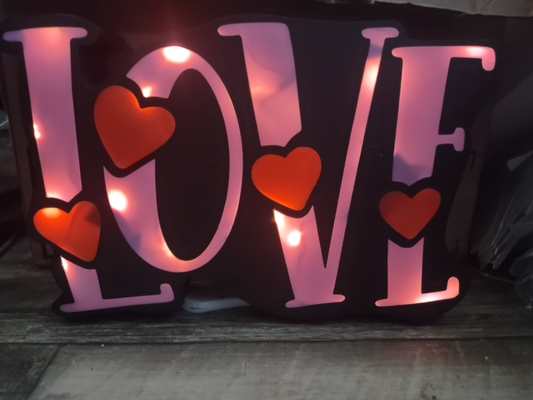 love lightbox by kitkat designs art signs & logos valentines valentine's day light night lamp heart heartbox 3d print model - Mito3D