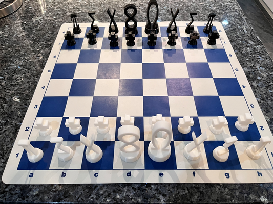 mathematik schach by maureen nemetski spielzeuge spiele tafel symbole spiel turm ritter könig königin pfand bischof omega pi unendlichkeit summe multiplikation 3d print model - Mito3D