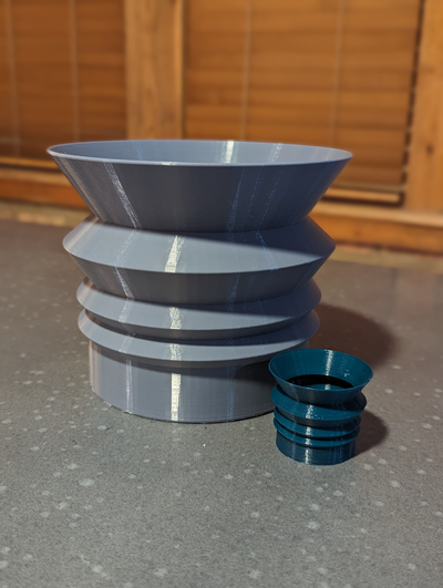 denteado vaso by leonking arte esculturas planta panela 3d print model - Mito3D