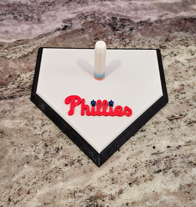 filadélfia phillies cerveja bastão exibição ficar pé by chrsrbz arte sinais logotipos 3d print model - Mito3D