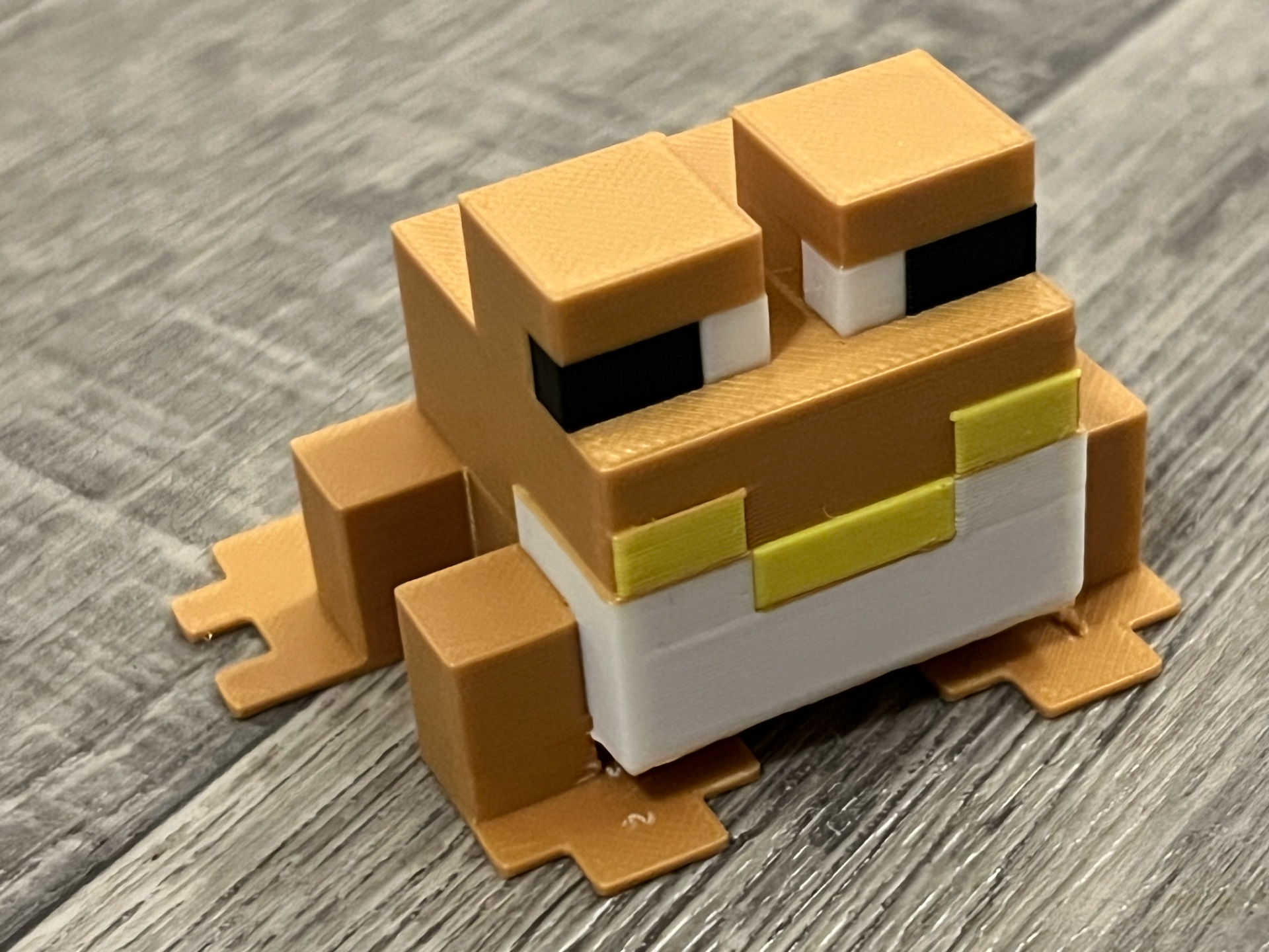 colourful minecraft frog by philipwaldram toys & games characters animal 3D print model - Mito3D