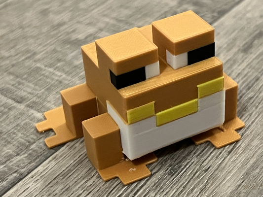 colourful minecraft frog by philipwaldram toys & games characters animal 3d print model - Mito3D