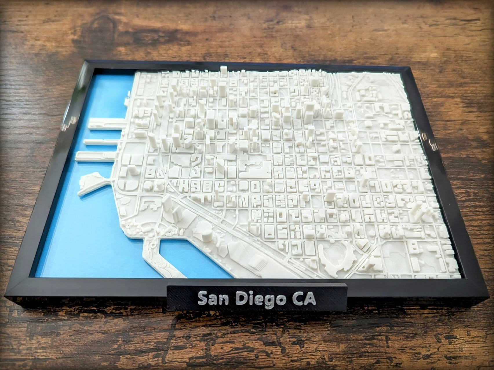 san diego kaliforniya 3d minyatür by jarvijar minyatürler sandiego cali amerika birleşik devletleri kent şehir manzarası manzara coğrafya arazi harita eğitim çerçeve kendin yap ufuk çizgisi model mini 3D print model - Mito3D