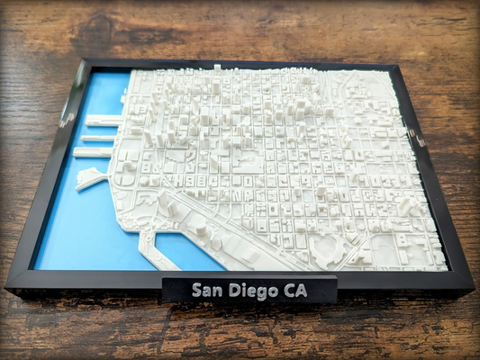 san diego california 3d miniatura by jarvijar miniaturas san diego cali estados unidos ciudad paisaje urbano geografía terreno mapa educación cuadro bricolaje diy horizonte modelo mini 3d print model - Mito3D