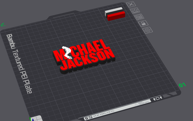 miguel jackson logo by carlos moreira arte señales logos michaeljackson 3d print model - Mito3D