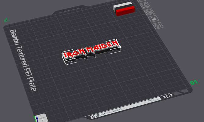 iron maiden logo by carlos moreira art panneaux logos 3d print model - Mito3D