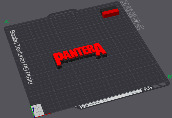 pantera logo by carlos moreira art panneaux logos 3d print model - Mito3D