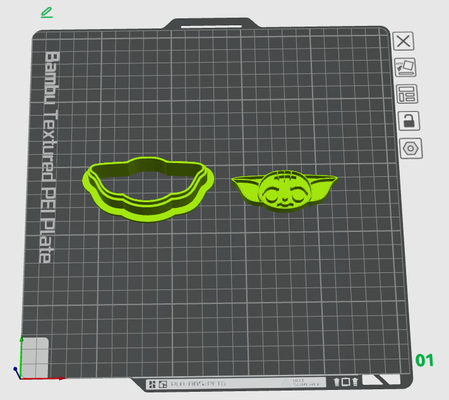 grogu cookiecutter by estrela negra ferramentas mão biscoito cortador guerra estrelas amarelo cozinha acessórios ferramenta mofo beaking 3d print model - Mito3D