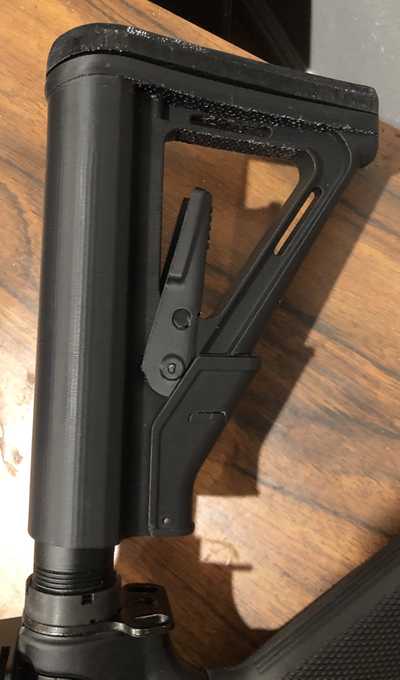 ar-15 adjustable butt stock - remix remixed by miscprinter props & cosplays replica weapon buttstock 3d print model - Mito3D