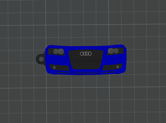 audi a6c6 by andy köstebek sanat 2d araba audia6 anahtar anahtarlık carkeychain 3d print model - Mito3D