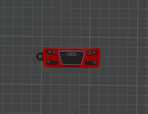 audi a5 by andy lunar arte 2d coche vehiculo llavero llave 3d print model - Mito3D