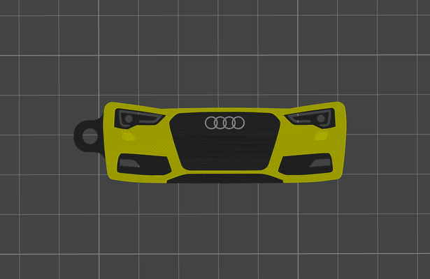 audi a5 2011 by andy köstebek sanat 2d araba anahtar anahtarlık carkeychain 3d print model - Mito3D