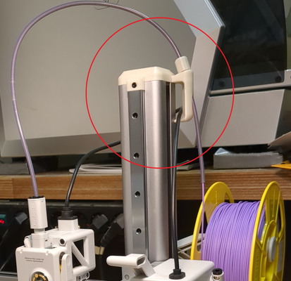 a1 mini cable- filament-guide by coat 3d printer parts bambu lab a1-mini cable filament bowden reversed guide routing guiding cap cablechain 3d print model - Mito3D