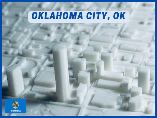 oklahoma kent ok küçük 3d by 3dfolio minyatürler mimari tamam stl ou mini kasaba şehir manzarası minyatür model dosya indir 3d print model - Mito3D