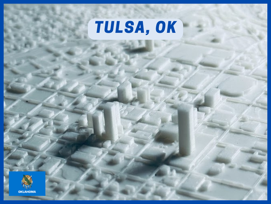 tulsa ok küçük 3d kent by 3dfolio minyatürler mimari mini şirket şehir manzarası merkezi stl bedava tamam oklahoma model 3d print model - Mito3D