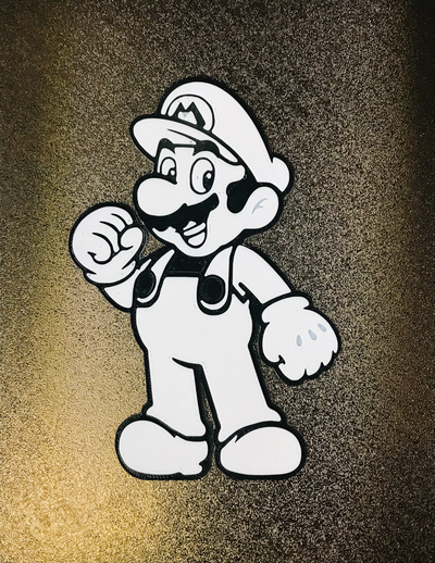 2 coloré mario 2d art vite impression by impriméparjohn 64 imprimable couleur multi noir blanc p1s p1p x1 carbone a1 mini combo nintendo 3d pei colle 3d print model - Mito3D